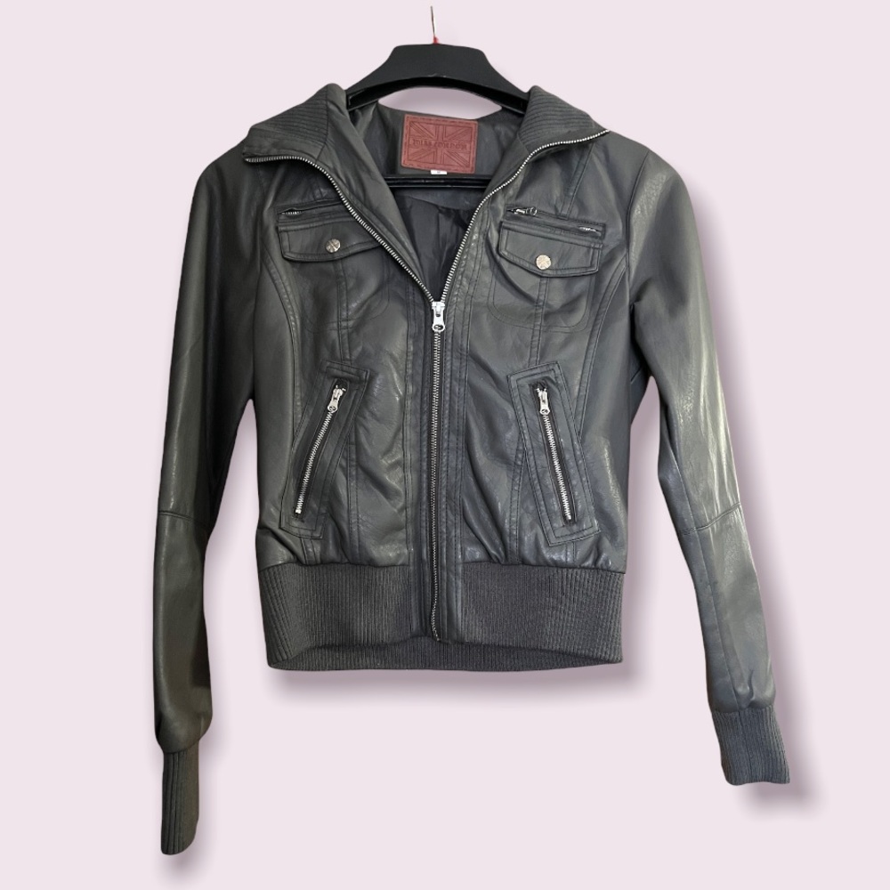 Miss London faux leather jacket
